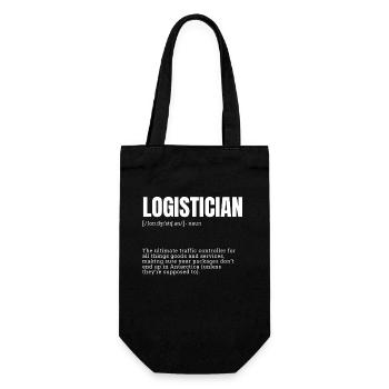 Logistics Traffic Controller Goods Packages Humor - Geschenkbeutel für Flaschen - Schwarz - Vorne