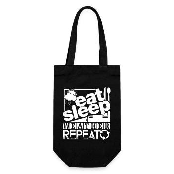 Meteorologist Eat Sleep Weather Repeat - Gift Bag for Bottles - black - Front