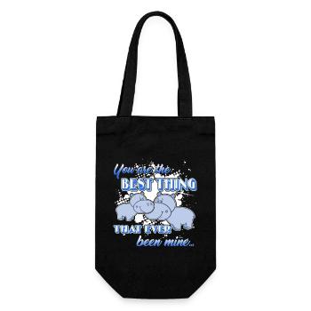 Hippo You Are The Best Thing That Ever Been Mine - Gift Bag for Bottles - black - Front