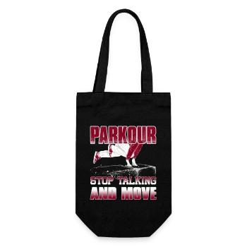 Parkour Stop Talking And Move - Gift Bag for Bottles - black - Front