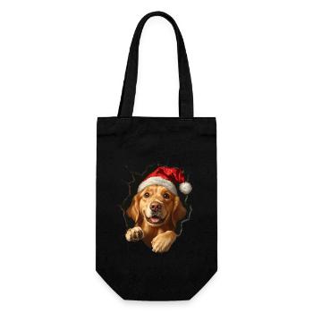 Dog owner dogs Christmas Christmas dog - Gift Bag for Bottles - black - Front