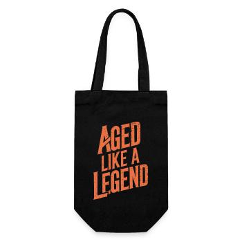 Birthday Getting Older Like a Legend - Gift Bag for Bottles - black - Front