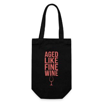 Getting older like a good wine - Gift Bag for Bottles - black - Front