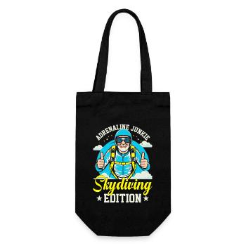 Adrenaline junkie: skydiving edition - Gift Bag for Bottles - black - Front