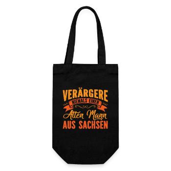 Motif Saxe Funny - Allemagne de l’Est - Sac à bouteille - noir - Devant
