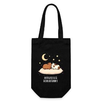 Offizielles Schlafshirt Meerschweinchen - Geschenkbeutel für Flaschen - Schwarz - Vorne