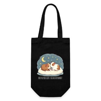 Meerschweinchen Offizielles Schlafshirt - Geschenkbeutel für Flaschen - Schwarz - Vorne