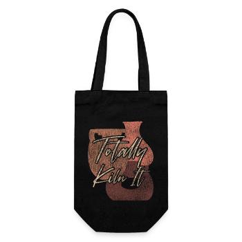 Pottery Ceramics Artist Pun - Gift Bag for Bottles - black - Front