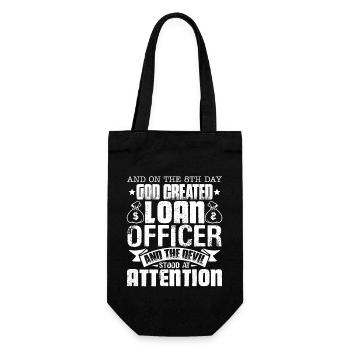 Loan Officer God Created Loan Officer - Gift Bag for Bottles - black - Front
