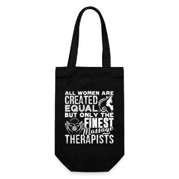 Massage Therapist Female Massage Therapist - Gift Bag for Bottles - black - Front