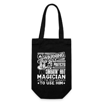 Magician Protected By Hot Magician - Gift Bag for Bottles - black - Front