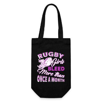 Rugby Girl Bleed More Than Once A Month - Gift Bag for Bottles - black - Front