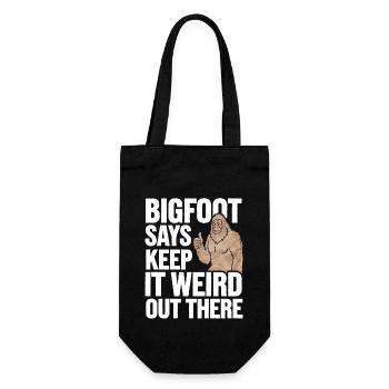 Bigfoot Believer Sasquatch Cryptid Forest Creature - Gift Bag for Bottles - black - Front