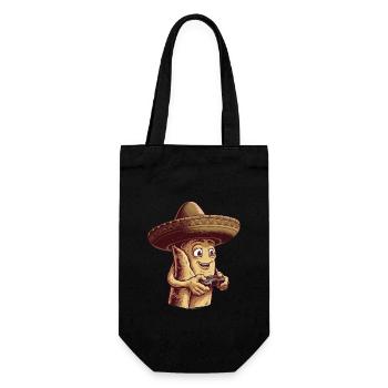 Funny Fast Food Gaming Pizza Gamer Gamer Gaming - Gift Bag for Bottles - black - Front