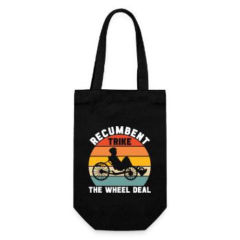 Recumbent Trike Liegetrike Liegedreirad - Geschenkbeutel für Flaschen - Schwarz - Vorne