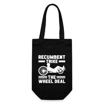 Recumbent Trike Liegetrike Liegedreirad - Gift Bag for Bottles - black - Front