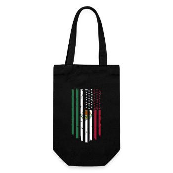 Mexico Mexico Mexican Gift Flag Football - Gift Bag for Bottles - black - Front