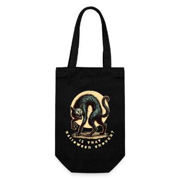 Is Halloween enough cat - Gift Bag for Bottles - black - Front