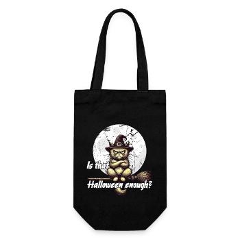 Is the Halloween enough cat moon - Gift Bag for Bottles - black - Front