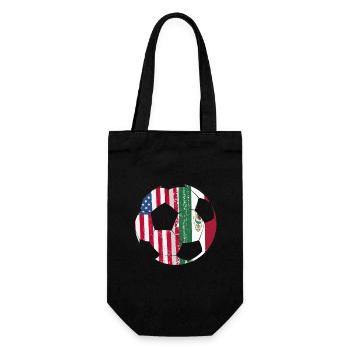 Mexique Mexique Cadeau mexicain Flag Football - Sac à bouteille - noir - Devant
