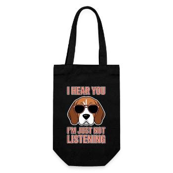Beagle Saying Dog Beagle Funny Beagle Gift - Gift Bag for Bottles - black - Front
