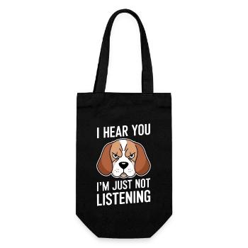 Beagle Saying Dog Beagle Funny Beagle Gift - Gift Bag for Bottles - black - Front