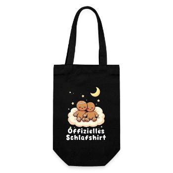 offizielles schlafshirt pärchen Lebkuchenmann-Kuch - Geschenkbeutel für Flaschen - Schwarz - Vorne