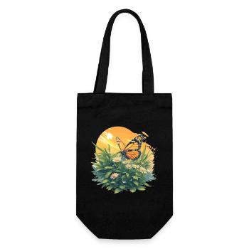 Butterfly Butterflies Butterfly - Gift Bag for Bottles - black - Front