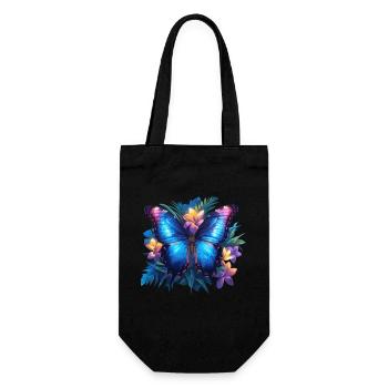 Butterfly Butterflies Butterfly - Gift Bag for Bottles - black - Front