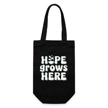 Climate optimism, Earth Day, Sustainability - Gift Bag for Bottles - black - Front