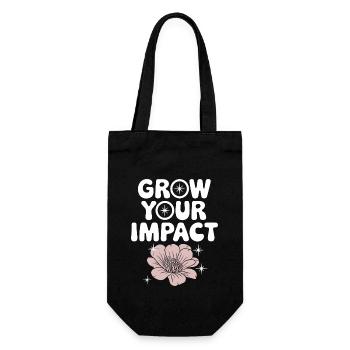 Climate optimism, Earth Day, Sustainability - Gift Bag for Bottles - black - Front