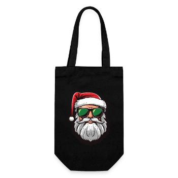 Santa Claus Cool Santa - Gift Bag for Bottles - black - Front