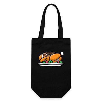 Rugby Fußballer Thanksgiving Fußball - Geschenkbeutel für Flaschen - Schwarz - Vorne