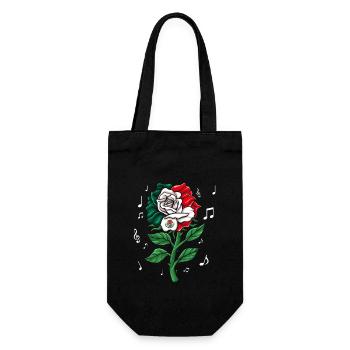 Mexiko Mexico Mexikaner Geschenk Flagge Fußball - Geschenkbeutel für Flaschen - Schwarz - Vorne