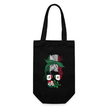 Mexique Mexique Cadeau mexicain Flag Football - Sac à bouteille - noir - Devant