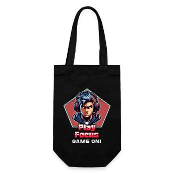 Gamer Gaming Play Focus – Game On! - Gift Bag for Bottles - black - Front