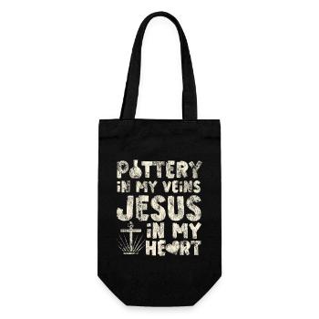 Pottery Ceramics Artist Jesus - Geschenkbeutel für Flaschen - Schwarz - Vorne