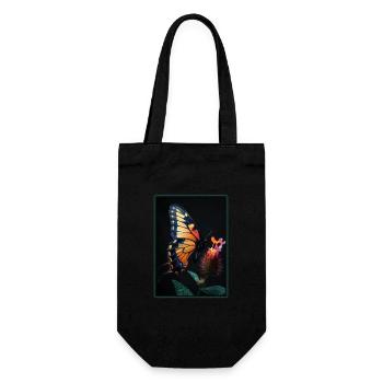 Butterfly Butterflies Butterfly - Gift Bag for Bottles - black - Front