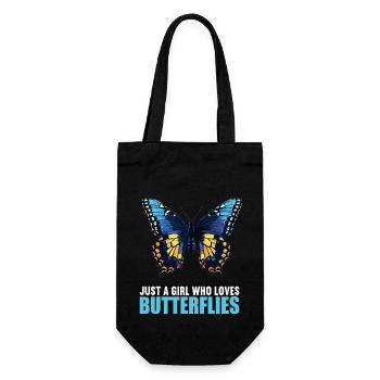 Butterfly Schmetterlinge Schmetterling - Geschenkbeutel für Flaschen - Schwarz - Vorne