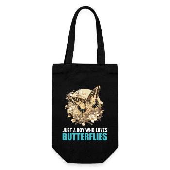 Butterfly Butterflies Butterfly - Gift Bag for Bottles - black - Front