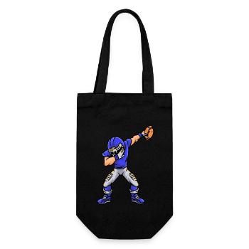 Sport Rugby Dabbing Spieler Fußball - Geschenkbeutel für Flaschen - Schwarz - Vorne
