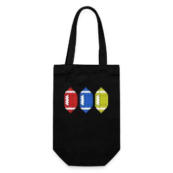 Rugby Footballer Pixel Art Football - Gift Bag for Bottles - black - Front