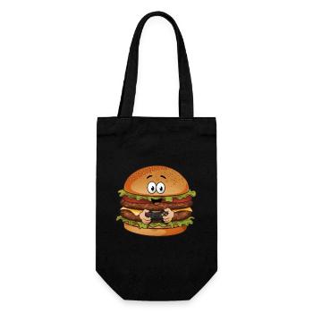 Funny Fast Food Gaming Pizza Gamer Gamer Gaming - Gift Bag for Bottles - black - Front