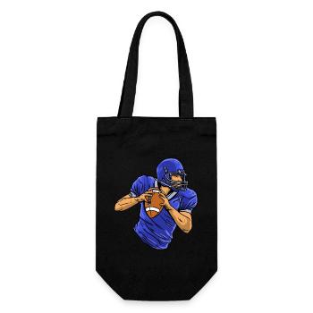 Sport Rugby Footballer Player Football - Gift Bag for Bottles - black - Front