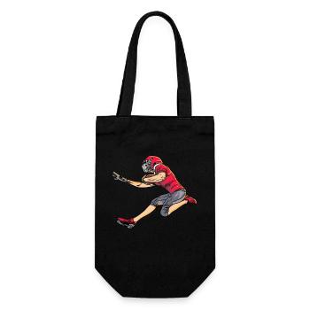 Sport Rugby Fußballer Spieler Fußball - Geschenkbeutel für Flaschen - Schwarz - Vorne