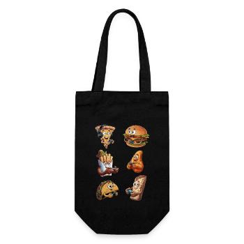 Funny Fast Food Gaming Pizza Gamer Gamer Gaming - Gift Bag for Bottles - black - Front