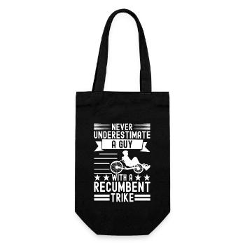 Recumbent Trike Liegetrike Liegedreirad - Gift Bag for Bottles - black - Front