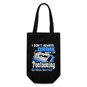 Pontooning I am Always Drink When Pontooning - Gift Bag for Bottles - black - Front