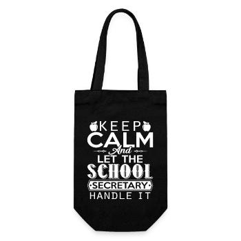 School Secretary Let School Secretary Handle It - Gift Bag for Bottles - black - Front