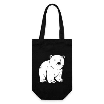 polar bear - Gift Bag for Bottles - black - Front